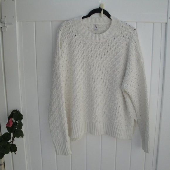 A New Day Sweater Bulky Textured Sweater Cream XXL NWOT - Picture 2 of 6